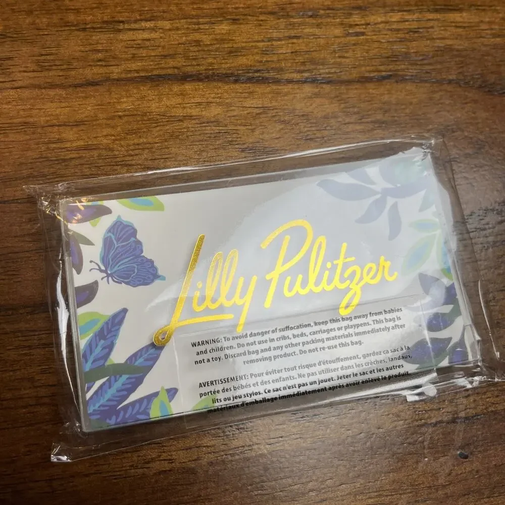 Lilly Pulitzer Seashell Beach Place Card Holder Set of 4 w/set of 12 Table Cards